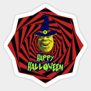 Funny Halloween Shrek Sticker